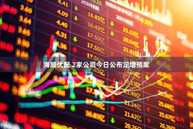 海顺优配 2家公司今日公布定增预案