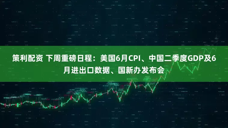 策利配资 下周重磅日程：美国6月CPI、中国二季度GDP及6月进出口数据、国新办发布会