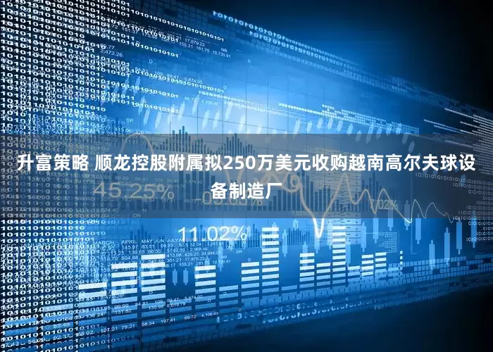 升富策略 顺龙控股附属拟250万美元收购越南高尔夫球设备制造厂