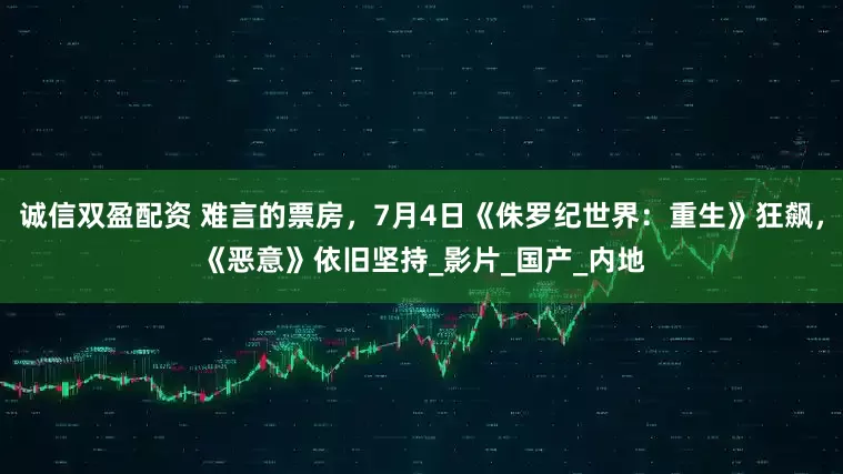 诚信双盈配资 难言的票房，7月4日《侏罗纪世界：重生》狂飙，《恶意》依旧坚持_影片_国产_内地